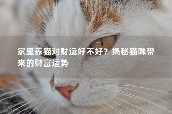 家里养猫对财运好不好？揭秘猫咪带来的财富运势