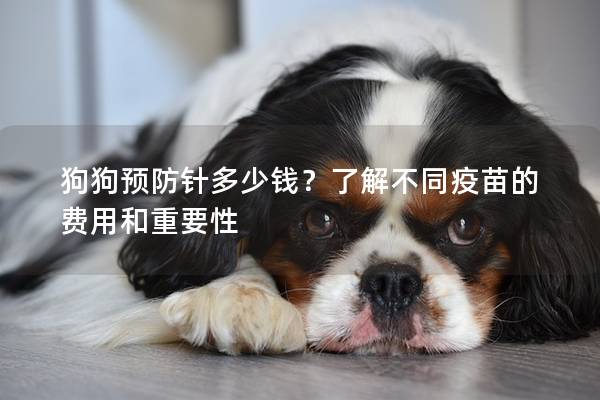 狗狗预防针多少钱？了解不同疫苗的费用和重要性