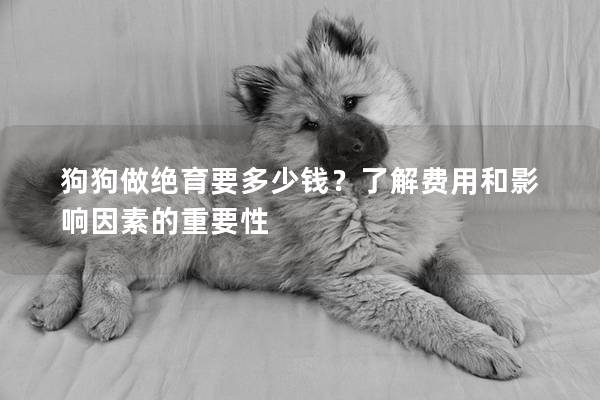 狗狗做绝育要多少钱？了解费用和影响因素的重要性