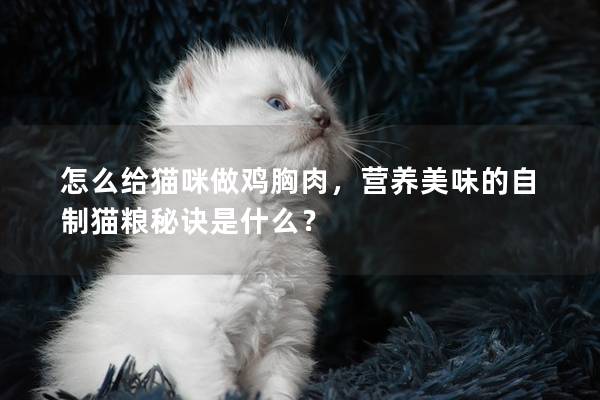 怎么给猫咪做鸡胸肉，营养美味的自制猫粮秘诀是什么？