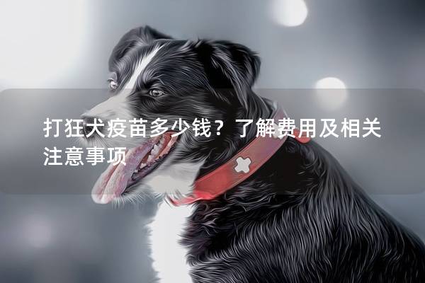 打狂犬疫苗多少钱？了解费用及相关注意事项